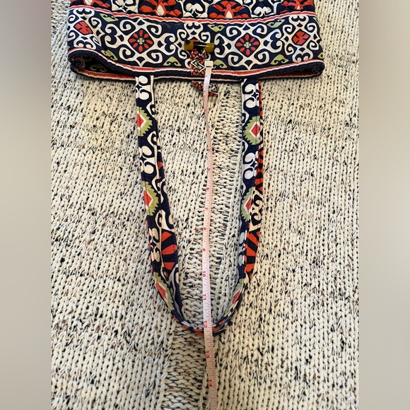 Vera Bradley Tote Bag in Blue Red Geometric Print EUC - Picture 7 of 8